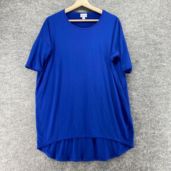LulaRoe T-Shirt Women S Small Blue Short Sleeve Round Neck Pullover Casual - Picture 1 of 7